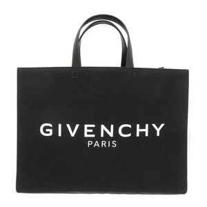 Givenchy black canvas medium G Tote bag white logo